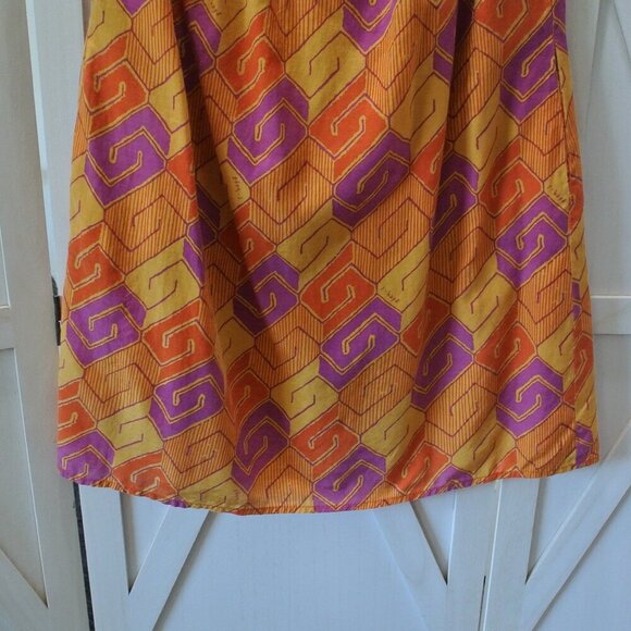 T-Bags Los Angeles Sleeveless Silk Blend Retro Vibe Shift Dress - Picture 7 of 9